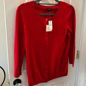 NWT- Talbots Red Cardigan- Size M